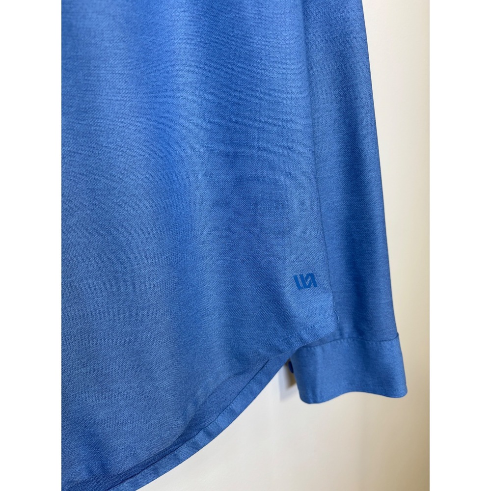 VRST Mens Athletic Long Sleeve Performance Button Down Shirt‎ Blue Stretch - Picture 2 of 7